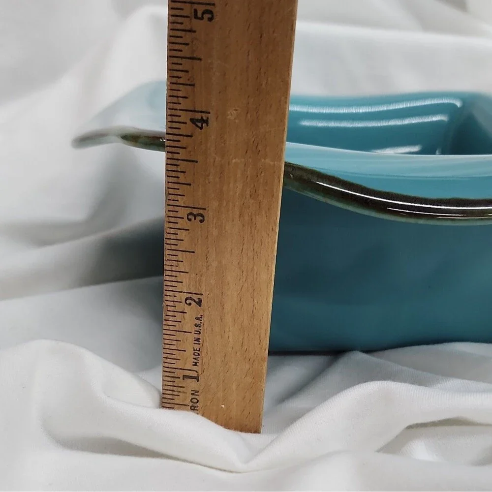 Southern Living At HOME Tuscan Everyday Baker 1 qt Blue Square Ceramic Dish